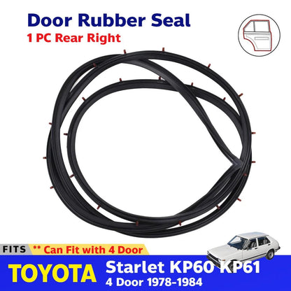 Door Rubber Seal Rear RH Fits Toyota Starlet KP60 KP61 KP62 4D SED 1978-84 D09