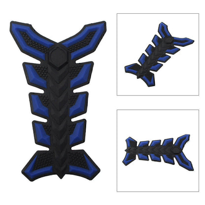 3D Blue Gas Fuel Oil Tank Pad Decal Sticker Protector for Universal Fish Bone