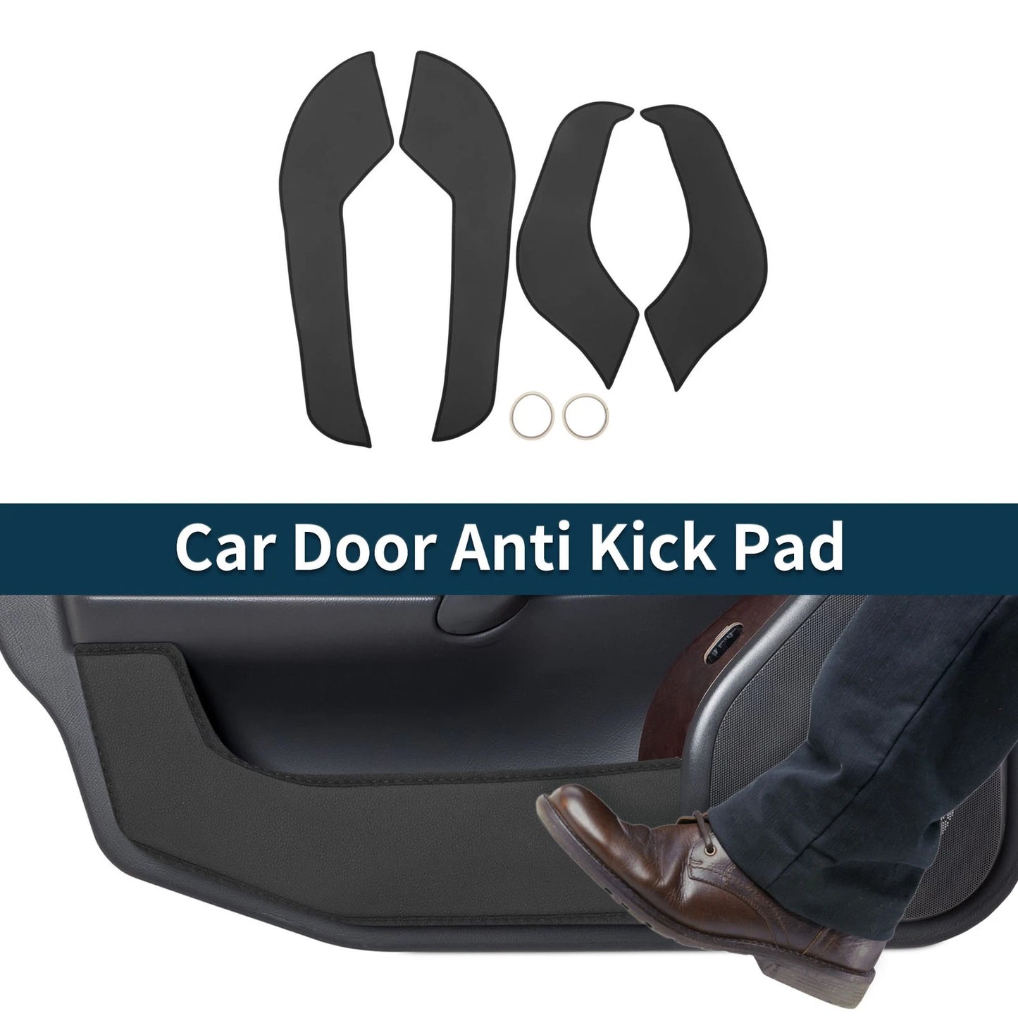 Black Anti Kick Pad Sticker Protector for Mitsubishi ASX (2013-2015)