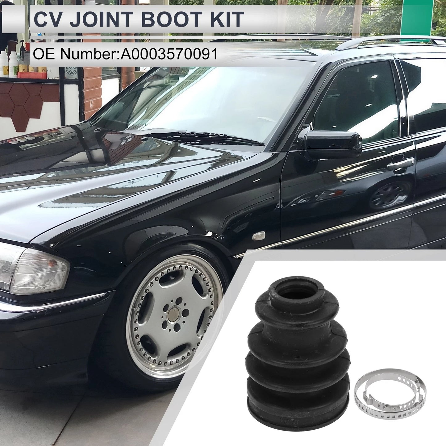 Outer CV Joint Boot Kit with Clamps for Mercedes-Benz 180C (1960-1963)