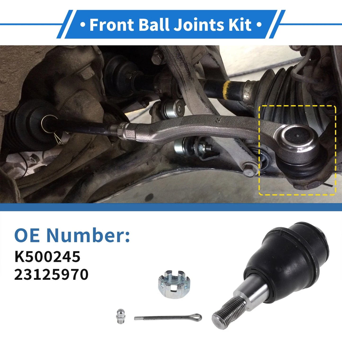 Front Lower Ball Joints for Chevrolet Silverado 1500 (2013 - 2020)