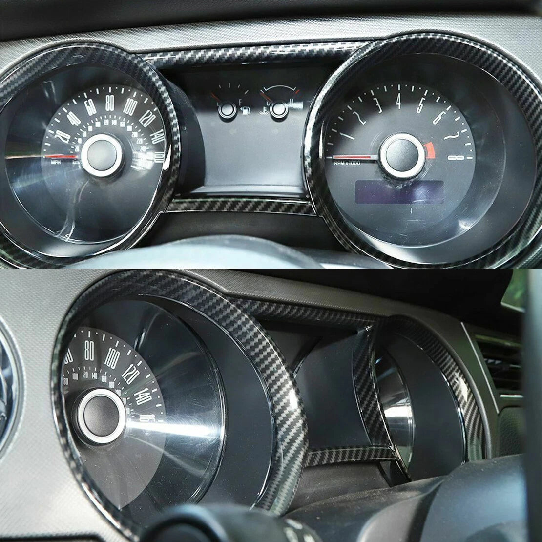 ABS Carbon Fiber Dashboard Cover for Ford Mustang (2010-2014)