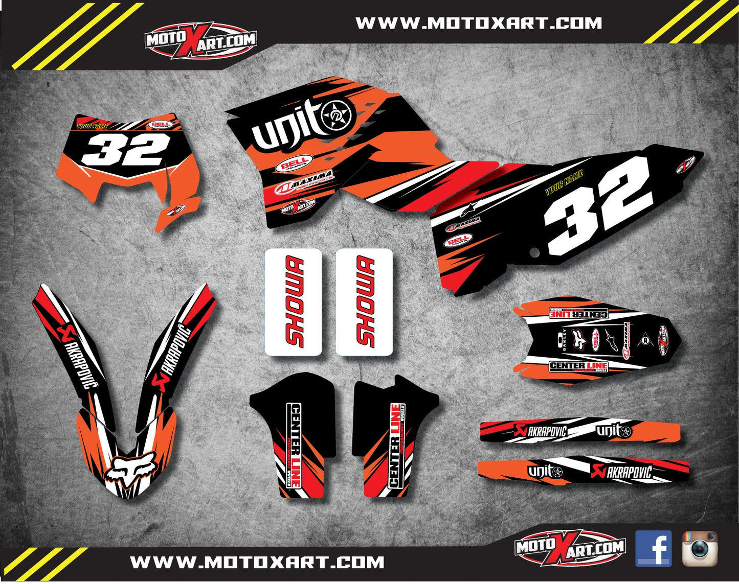 DIGGER Style Custom Graphics Stickers Kit for KTM EXC XCF (2008-2011)
