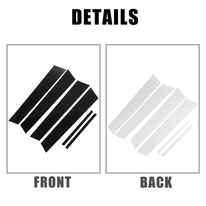 6 x Car Door Cover Trim Pillar Post Stickers for Honda Civic (2016-2021)
