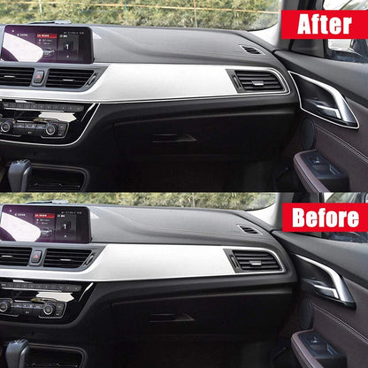 5M Silver Car Interior Door Panel Edge Line Molding Trim