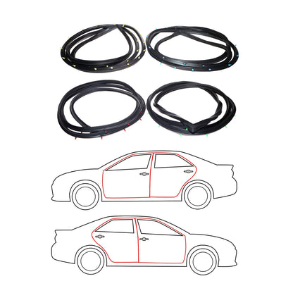 Door Weatherstrip Set for Toyota Crown Sedan 1971-1974