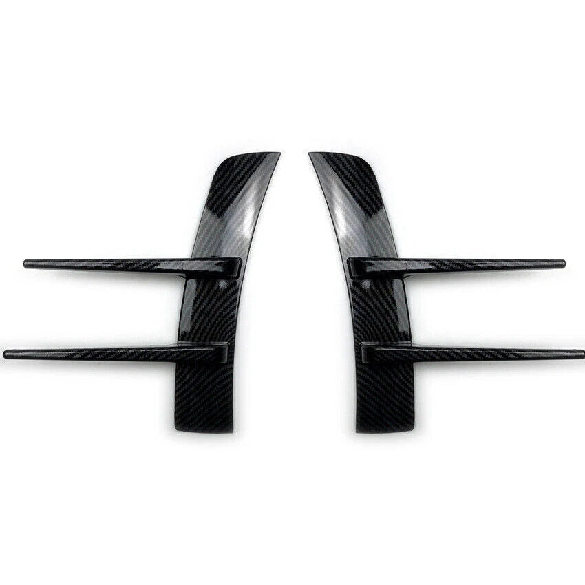 Carbon Look Front Bumper Side Air Vent Trim for Mercedes Benz A Class (19-22)