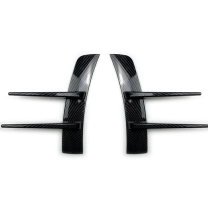 Carbon Look Front Bumper Side Air Vent Trim for Mercedes Benz A Class (19-22)
