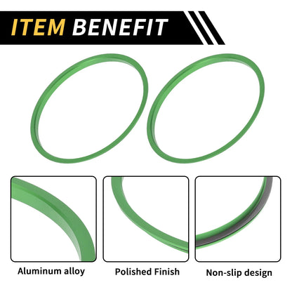AC Vent Dashboard Decoration Rings 4 x Green for Toyota Tacoma (2016-2021)