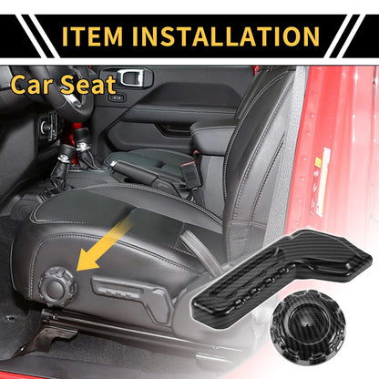 Carbon Fiber Seat Adjustment Button Cover Trim for Jeep Gladiator (2019-2023)