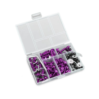 158 Piece Purple Aluminium Fairing Screw Trim Bolt Set