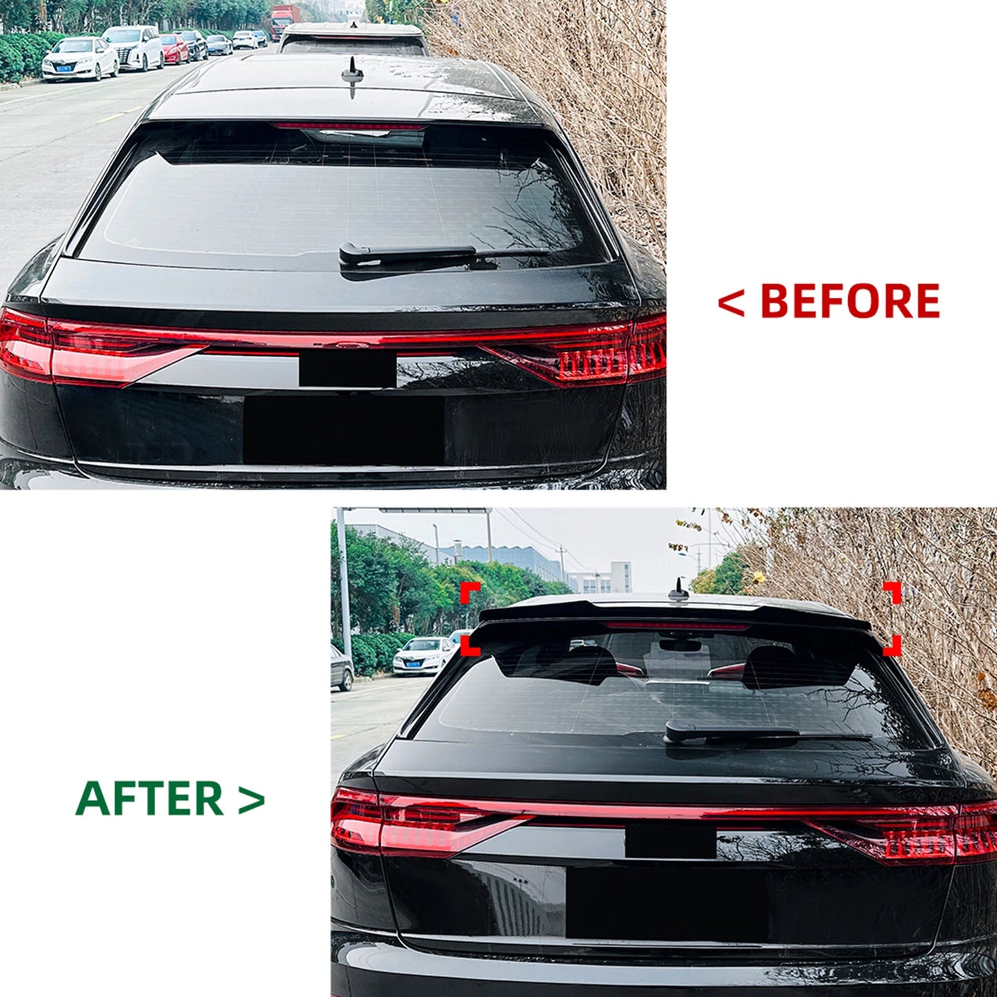 Rear Boot Spoiler Lip for Audi Q8 SQ8 (2019-2025) Carbon Look