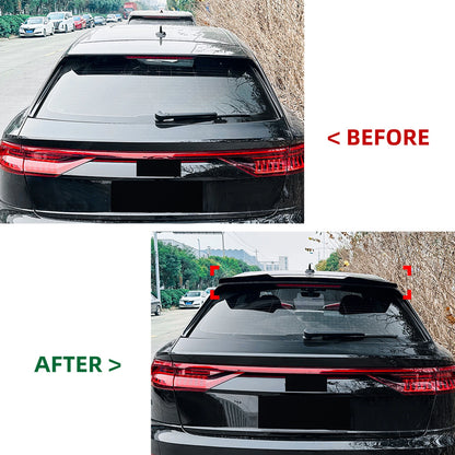 Rear Boot Spoiler Lip for Audi Q8 SQ8 (2019-2025) Carbon Look