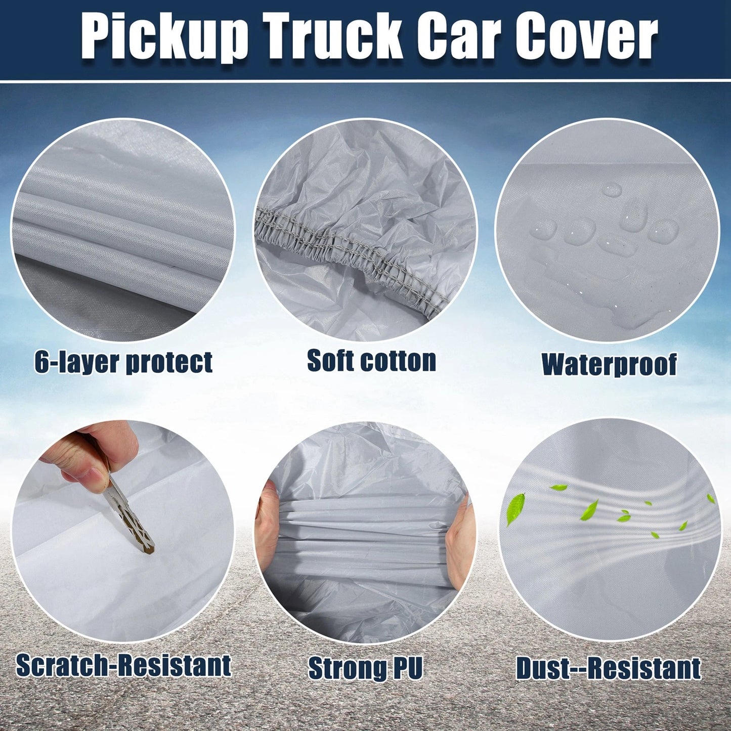 SUV Car Cover 190T Sun Protection for Chevrolet Tahoe 4-Door Gray (2007-2024)