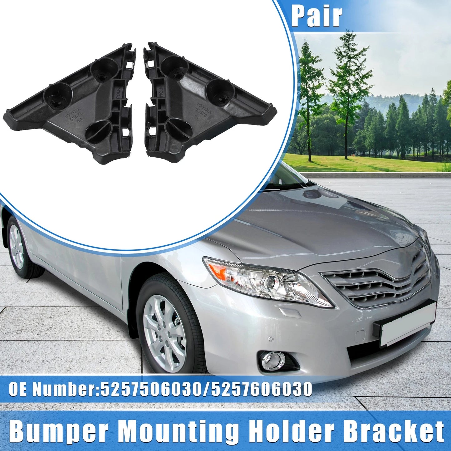 Bumper Mounting Support Bracket  for Toyota Camry (2007-2011) Black