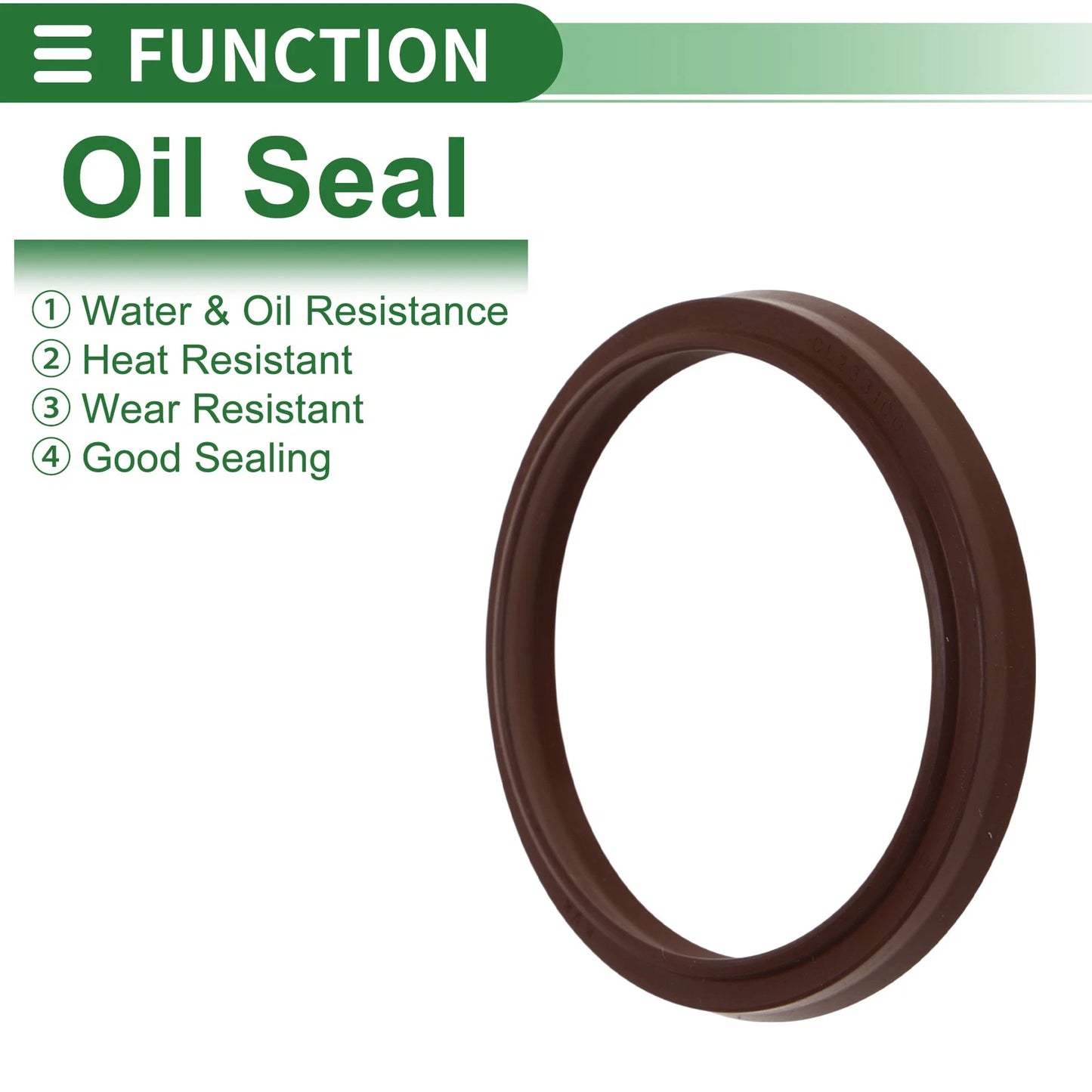 Oil Seal 50x58x5.5mm Brown 5 Pcs for Rotary Shaft Seal FKM Rubber