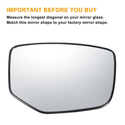 White Heated Mirror Glass Pair for Honda Accord (2008-2010)