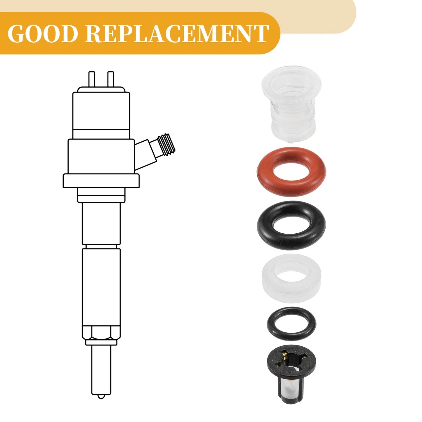 4 x Fuel Injector O Rings for Honda Civic (2011)