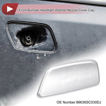 Front Left Washer Nozzle Cover for Subaru Forester (2009-2012) Silver Tone