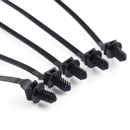 50pcs Push Clips Zip Straps Cable Fasteners for Various Makes & Models
