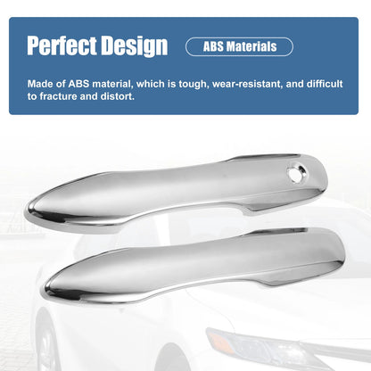 Set Door Handle Cover Chrome Silver Tone for Toyota Camry (2018–2023)