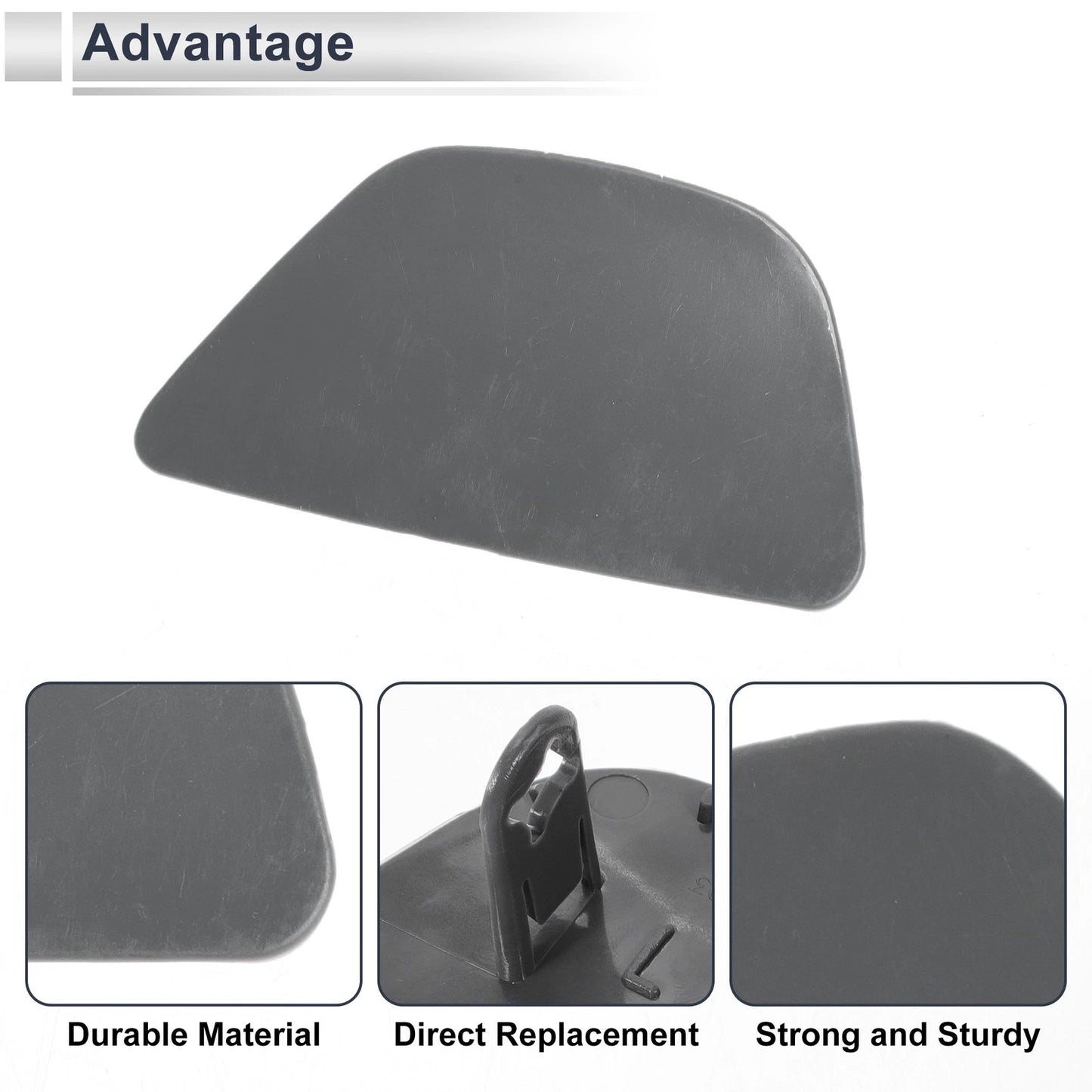 Bumper Headlight Washer Nozzle Cover for BMW 535i (Unpainted)