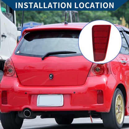 Rear Left Bumper Reflector for Toyota Yaris (2012-2014) Red