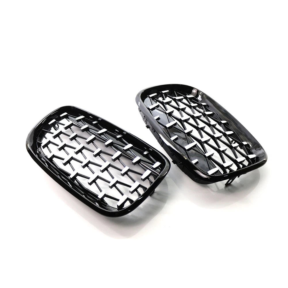 Black & Chrome Front Bumper Kidney Grille for BMW X5 E70, X6 E71 (2007-2013)