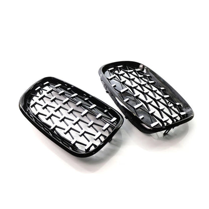 Black & Chrome Front Bumper Kidney Grille for BMW X5 E70, X6 E71 (2007-2013)
