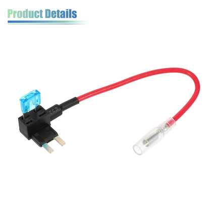 Universal Car Fuse Tap 12V with 15A Mini ATM Blade Type Fuse (N/A)