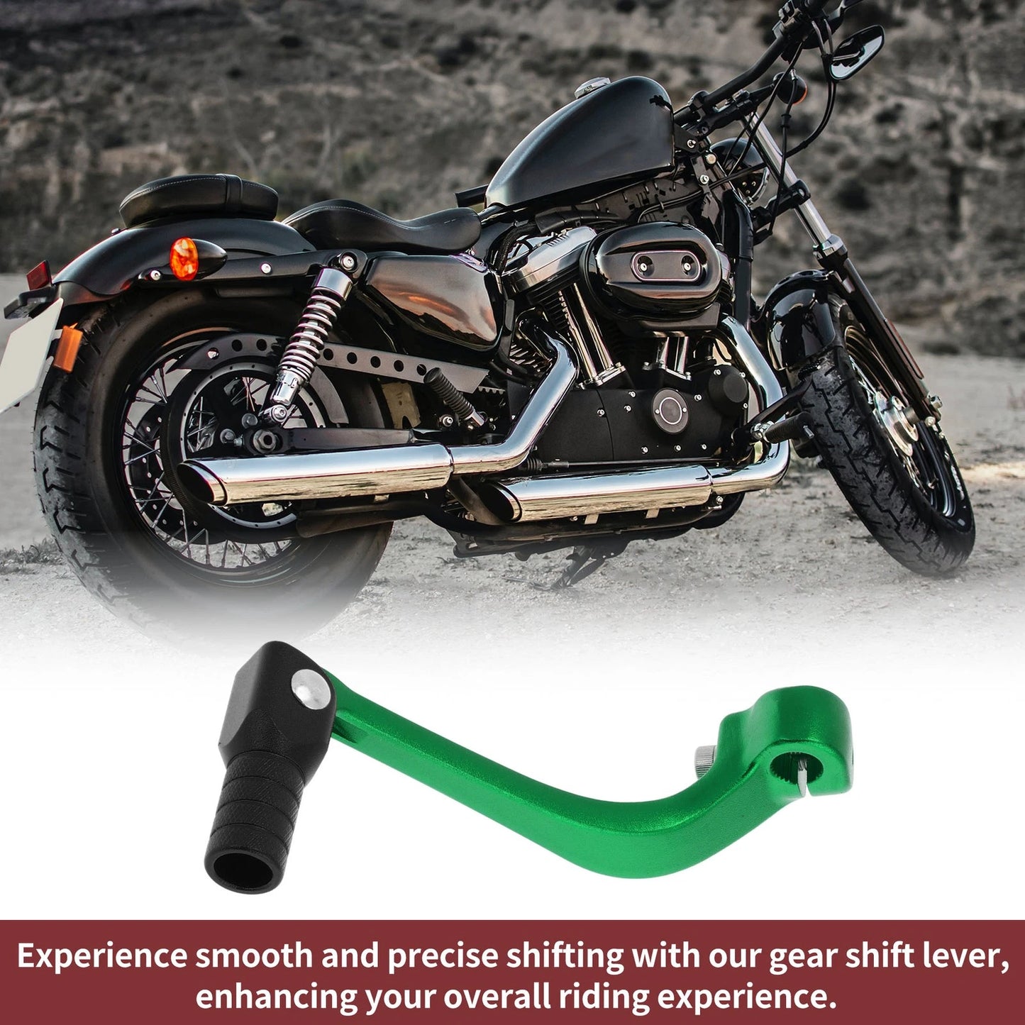 Folding Shifter Lever for Honda CRF110F (2013-2018) - Green & Black