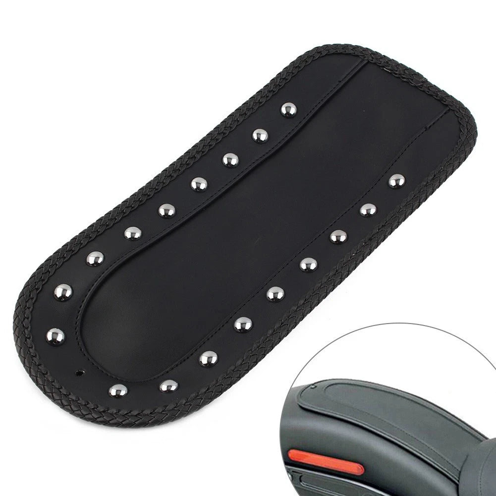 Black PU Leather Rivet Rear Fender Bib Solo Seat for Harley Softail (1984-2006)