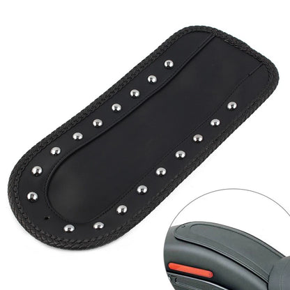 Black PU Leather Rivet Rear Fender Bib Solo Seat for Harley Softail (1984-2006)