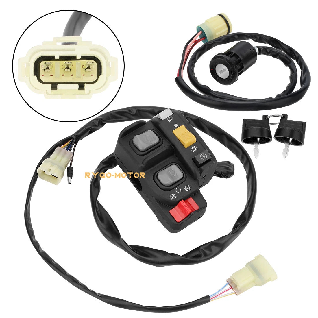 Handlebar & Key Switch for Honda Foreman 450 ES (1998–2004)