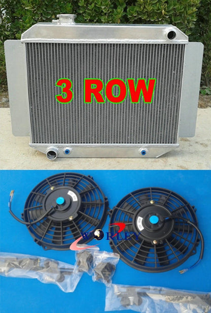 3ROW Aluminum Radiator + Fan for Holden Kingwood Torana (HG-HZ)