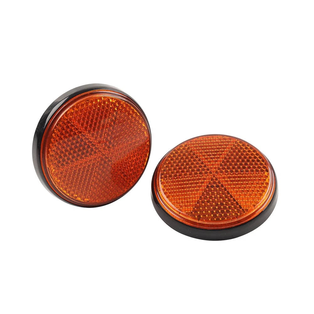 2 x LED Motorcycle Round Reflector Tail Brake Turn Signal Light for Make & Model