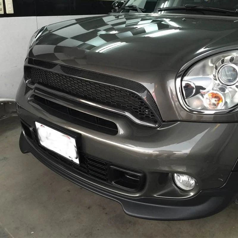 Carbon Fiber Front Grill Air Vent Net Bumper fit For Mini Cooper R60 Countryman