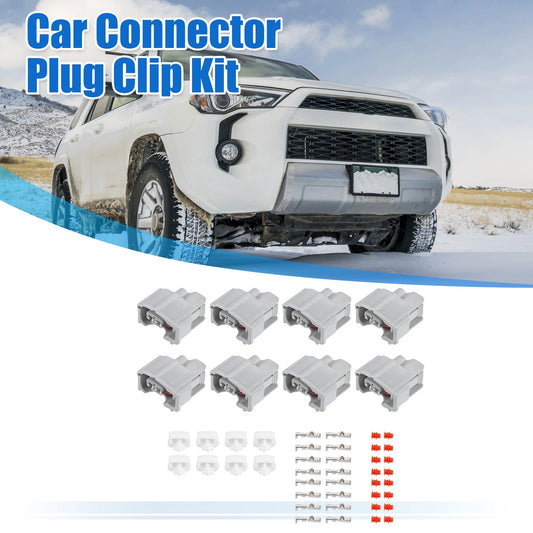 8 x 2 Pin Fuel Injector Connector Adapter Plug Kit for Toyota