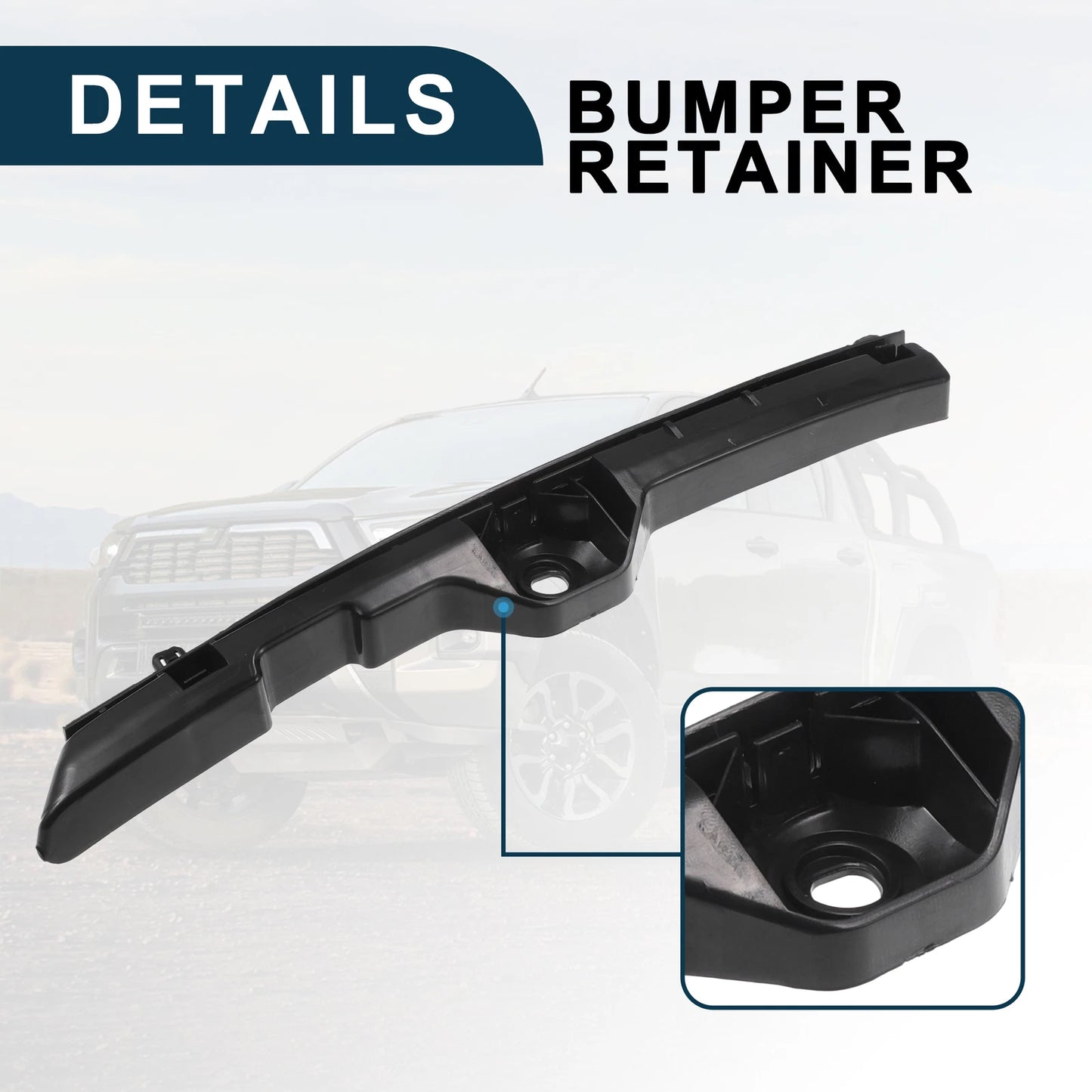 Left Front Bumper Retainer Bracket for Toyota Hilux (2015-2023)