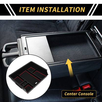 Full Center Console Organizer Insert Tray for Chevy Silverado GMC Sierra Red