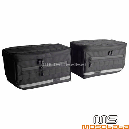 Waterproof Luggage Bag Saddlebags w/ Reflectors for Harley Softail Dyna