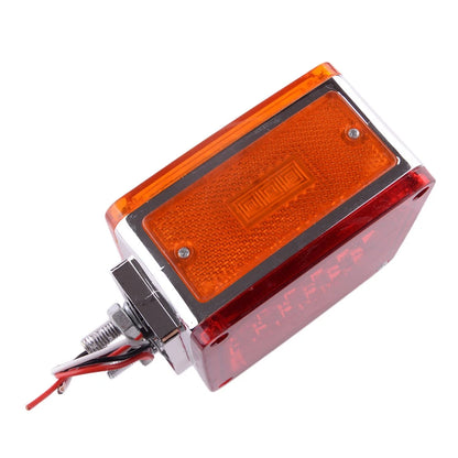 Square Dual Face Stud Mount Fender Marker Turn Signal Lights for Car