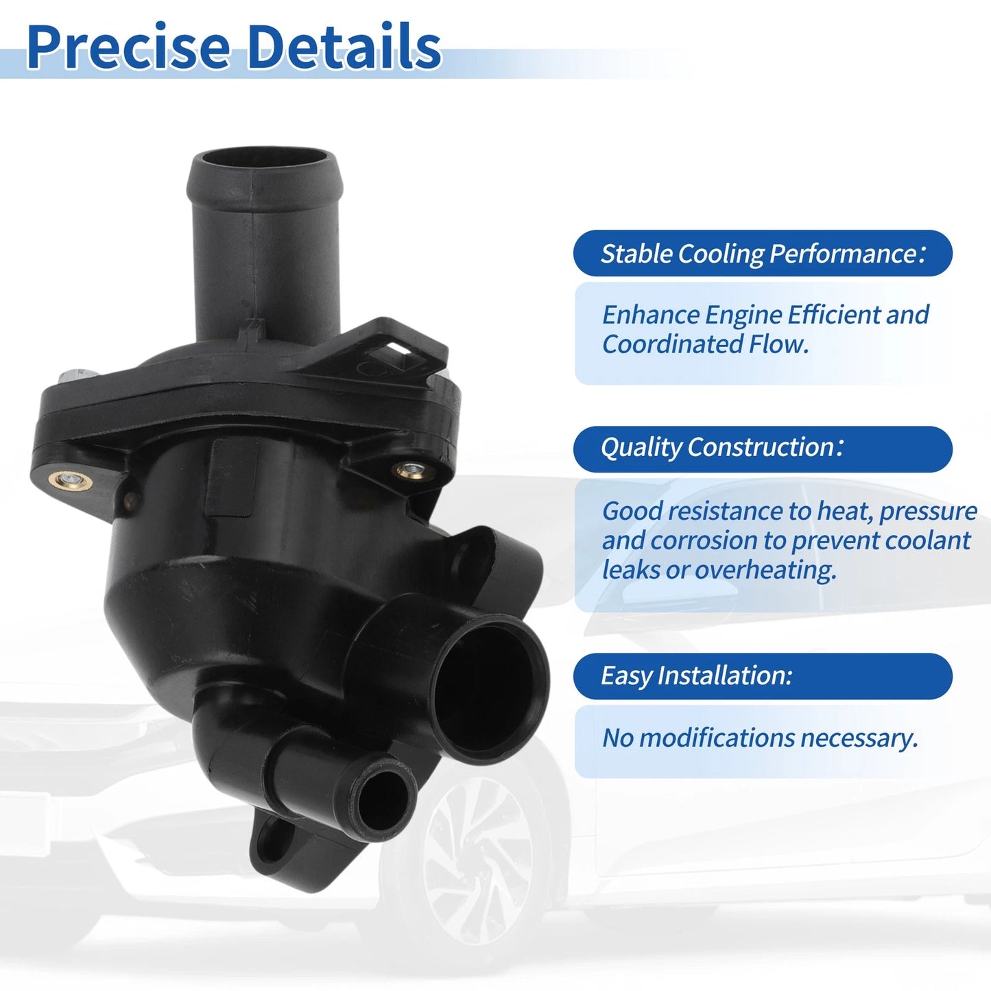 Engine Coolant Thermostat Housing for Honda Civic CR-V Element Accord (2001-2023)