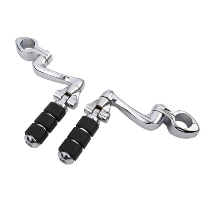 Engine Guard Foot Pegs Mounts 1 1/4 Chrome for Harley Honda Suzuki