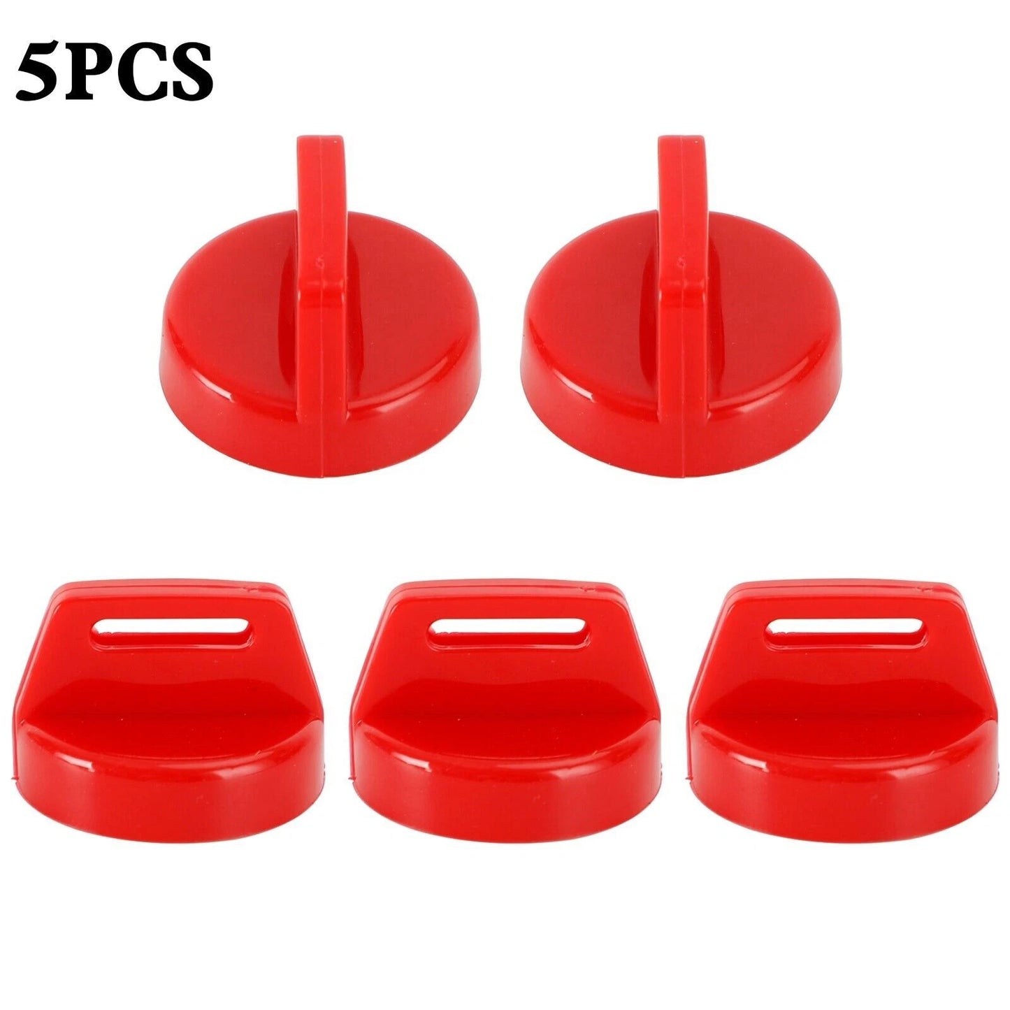 5x Key Covers Red for Polaris Scrambler, Sportsman, RZR, Ranger, Magnum (2000-2023)