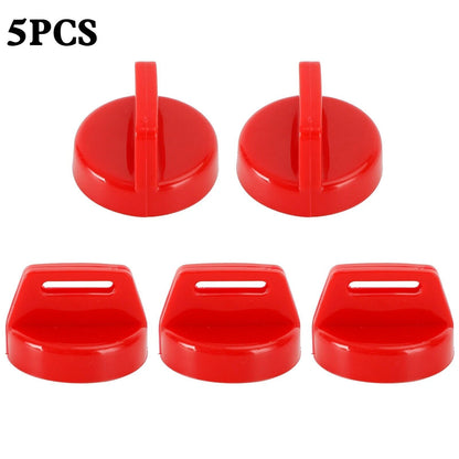 5x Key Covers Red for Polaris Scrambler, Sportsman, RZR, Ranger, Magnum (2000-2023)