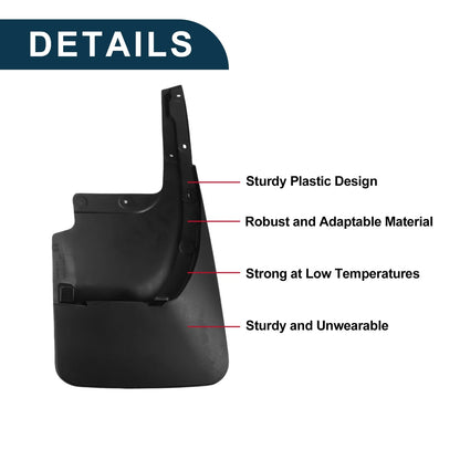 Mud Flaps Splash Guards 1 Set for Toyota Land Cruiser FJ200 (2010-2015)