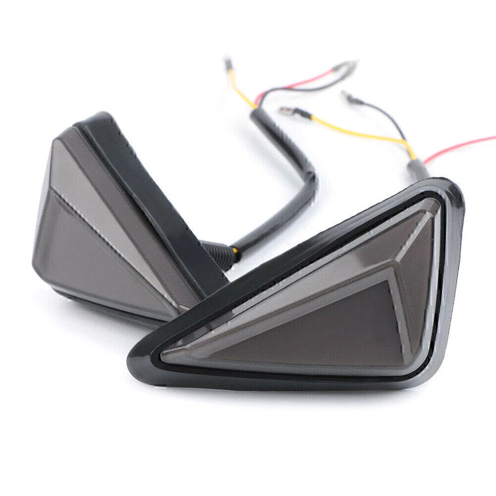 Amber Red Flush Mount LED Turn Signal Lights for Motorcycle