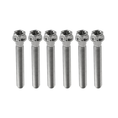 6pcs M6x55mm Titanium Torx Head Flange Screws for Motorcycle Bike
