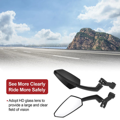 M8/M10 Rear View Mirror Side Mirror Black Plastic 1 x Motorcycle